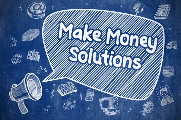 Make Money Solutions Concept on Speech Bubble. — Stock Photo, Image