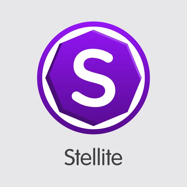 Stellite Cryptocurrency. Vector XTL Element. — Wektor stockowy