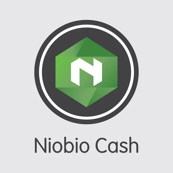 Niobio Cash Blockchain Cryptocurrency - Vector Web Icon. — Stockvector