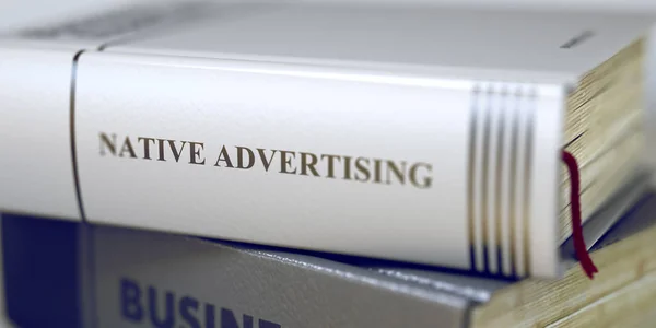 Book Title on the Spine - Native Advertising. 3d — Stock Photo, Image