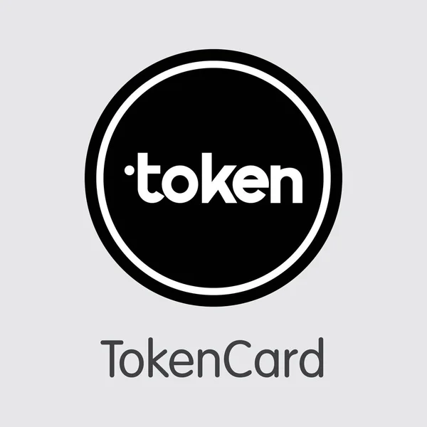 Tokencard Crypto walucie monet. Symbol wektor Tkn. — Wektor stockowy