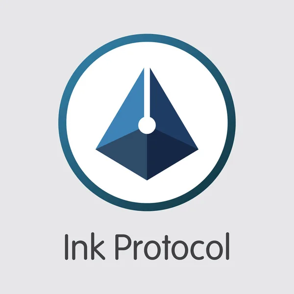 Ink Protocol Digital Currency - Vector Graphic Symbol. — Stock Vector