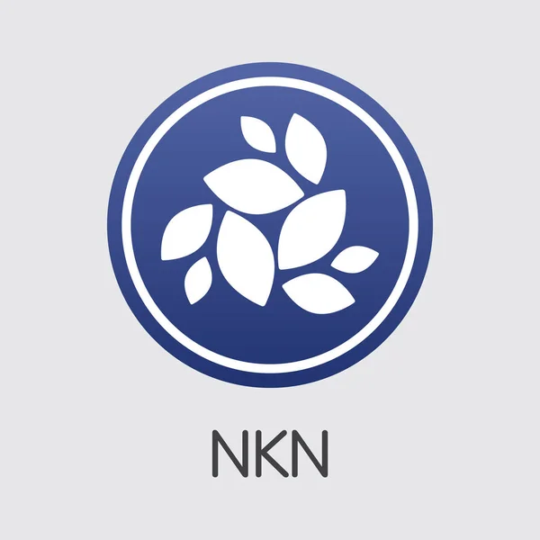 NKN kryptoměn mince. Vektor Symbol Nkn. — Stockový vektor