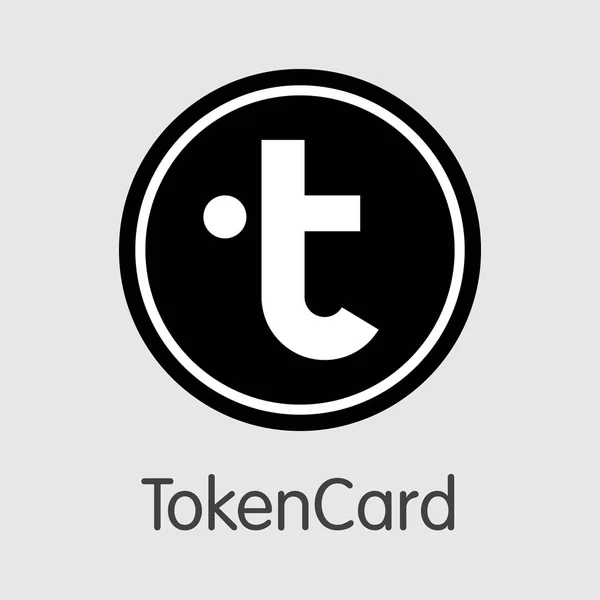 Tokencard - digitális érme Vector Icon kriptográfiai valuta. — Stock Vector