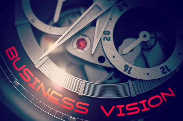 Business Vision on the Automatic Pocket Watch Mechanism. 3D. — Stock Photo, Image