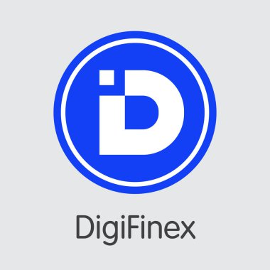  - Digifinex. Kripto paralar veya Cryptocurrency logosu.