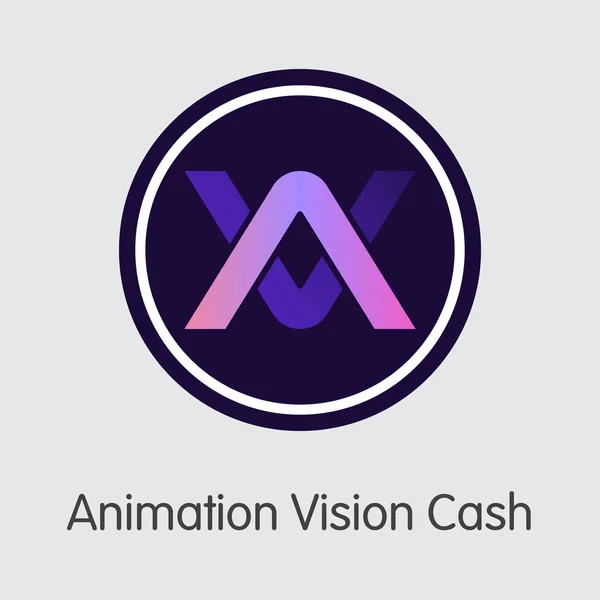 AVH - Animation Vision Cash. Криптовалюта или криптовалюта — стоковый вектор