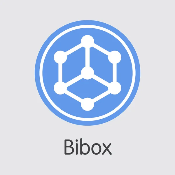 Exchange - Bibox. A Crypto érméket, illetve Cryptocurrency logó. — Stock Vector