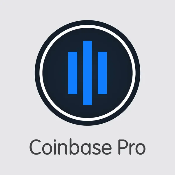 Exchange - Coinbase Pro. De Crypto munten of Cryptocurrency Logo — Stockvector