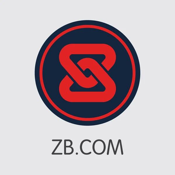 Exchange - Zbcom. Krypto mynt eller kryptovaluta logotyp. — Stock vektor