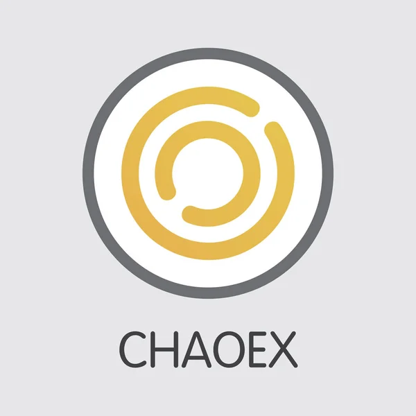 Exchange - Chaoex. Crypto monety lub kryptowaluta Logo. — Wektor stockowy