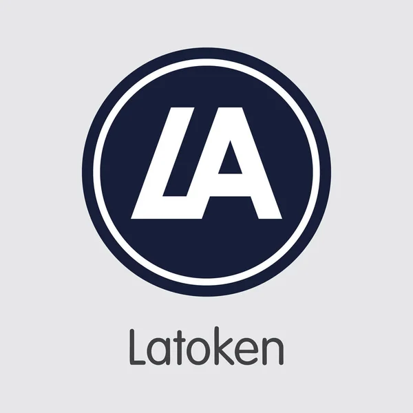 La - Latoken. Kripto paralar veya Cryptocurrency logosu. — Stok Vektör