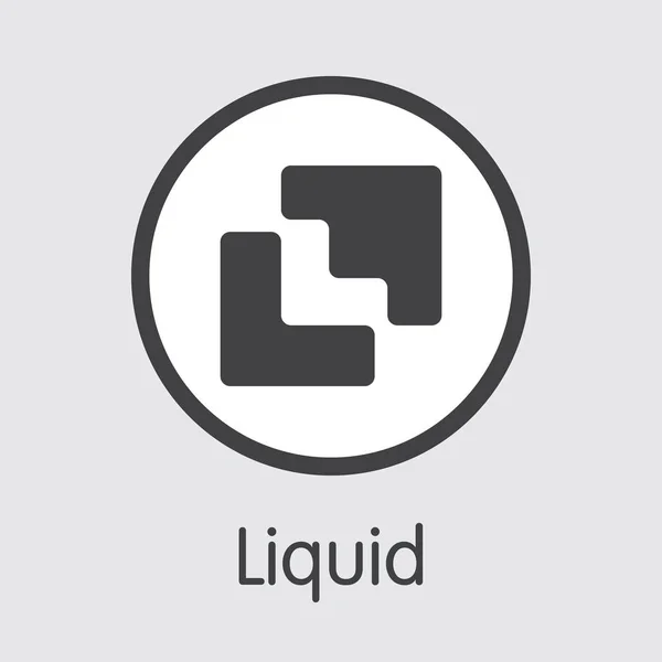 Bourse - Liquide. Les pièces de Crypto ou Crypto-monnaie logo . — Image vectorielle