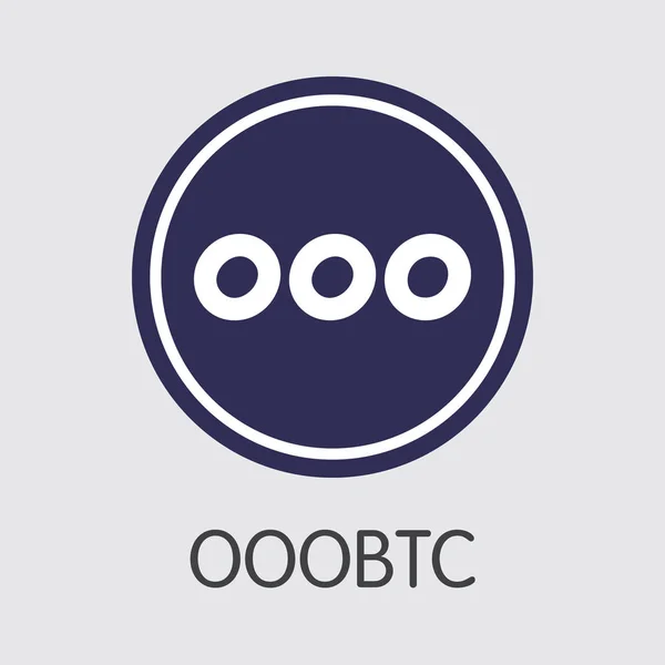 Exchange - Ooobtc kopie. De Crypto munten of Cryptocurrency Logo. — Stockvector