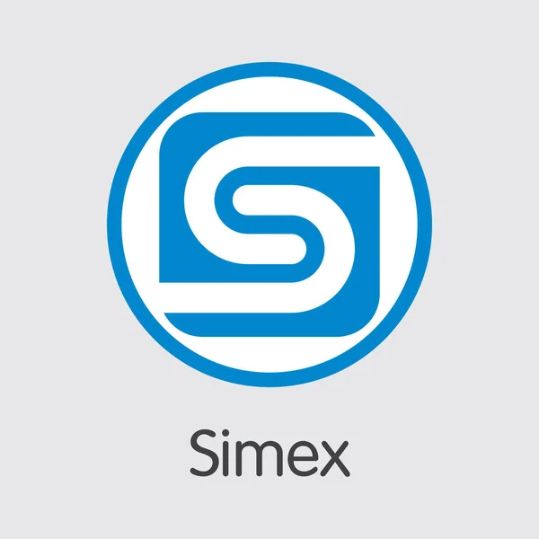 Exchange - Simex kopii. Crypto monety lub kryptowaluta Logo. — Wektor stockowy