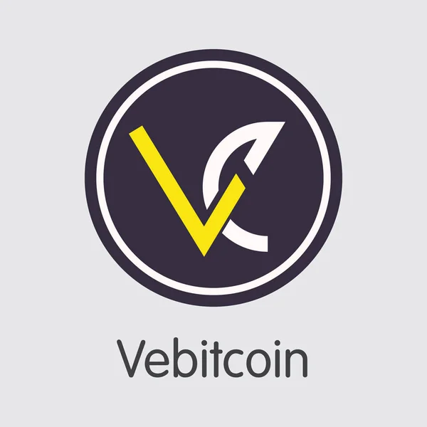 Câmbio - Vebitcoin. As moedas de criptografia ou logotipo criptomoeda . — Vetor de Stock