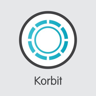 Exchange - Korbit kopya. Kripto paralar veya Cryptocurrency logosu.