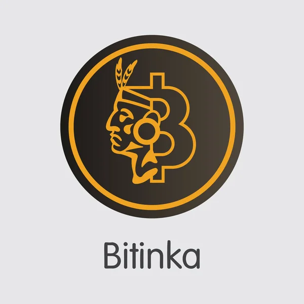 Exchange Bitinka Crypto Munten Cryptocurrency Logo Markt Embleem Icos Van — Stockvector