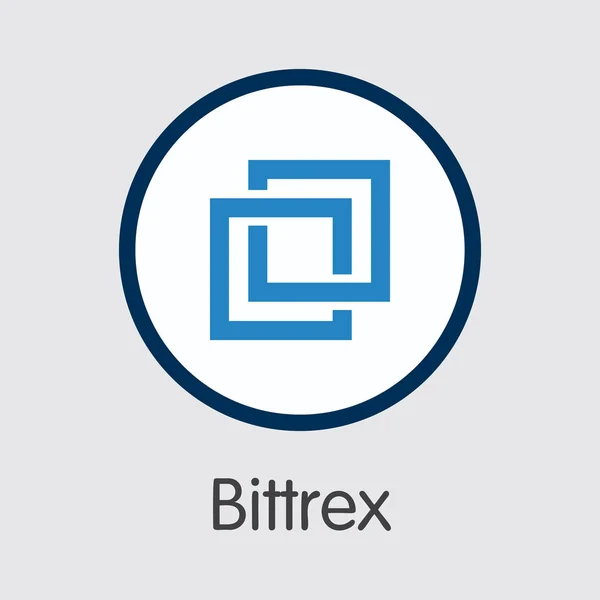 Exchange - Bittrex kopie. De Crypto munten of Cryptocurrency Logo — Stockvector