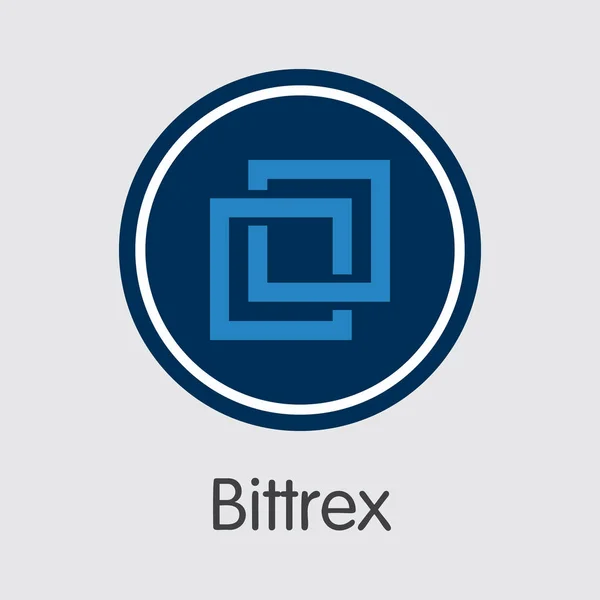 Exchange - Bittrex. De Crypto munten of Cryptocurrency Logo. — Stockvector