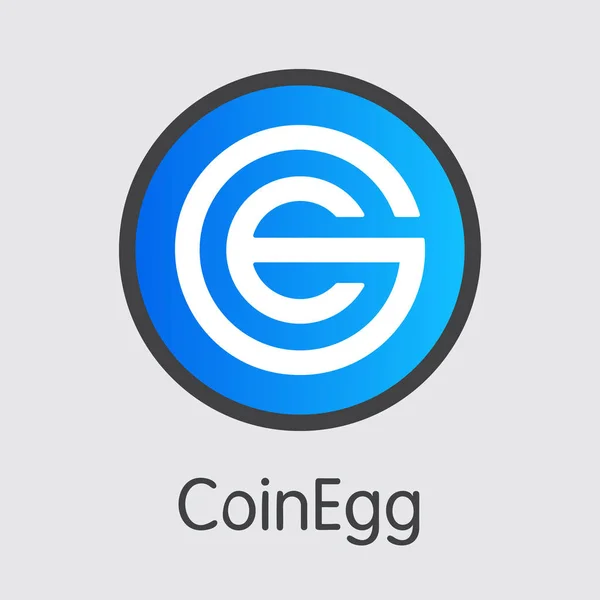 Exchange - Coinegg kopie. De Crypto munten of Cryptocurrency Logo — Stockvector