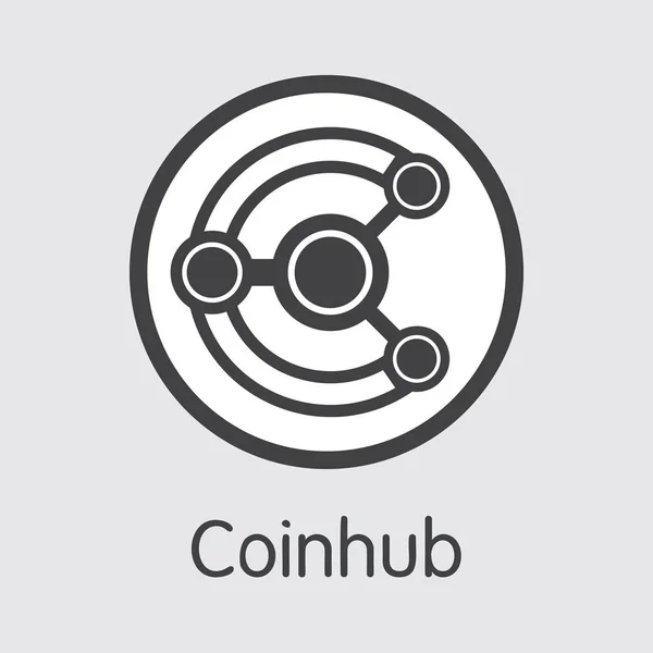 Exchange - Coinhub kopie. De Crypto munten of Cryptocurrency Logo — Stockvector