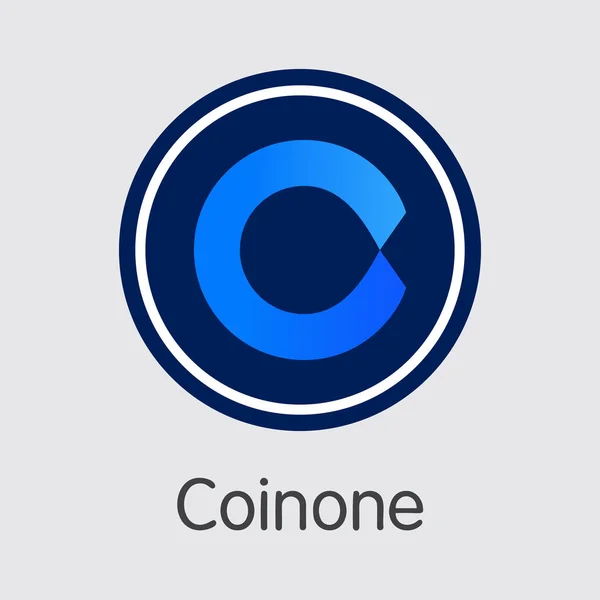 Exchange - Coinone. De Crypto munten of Cryptocurrency Logo. — Stockvector
