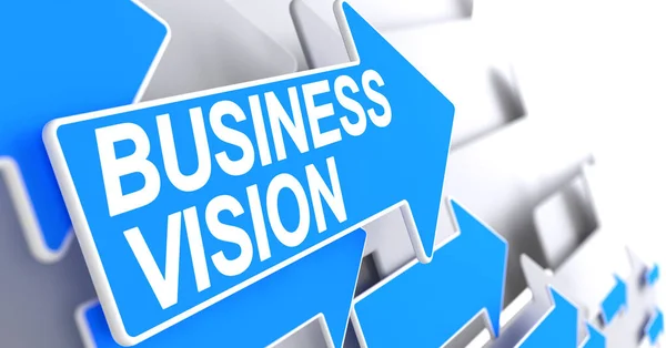 Business Vision - Inscription on Blue Arrow. 3D. — Stock Photo, Image