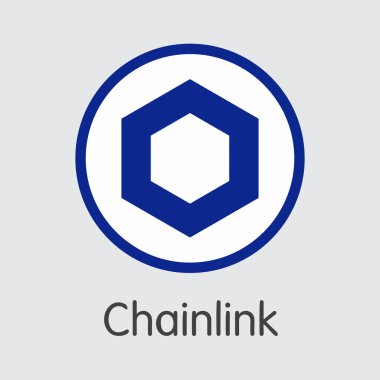 Link - Chainlink. Para ya da Pazar amblemi logosu.