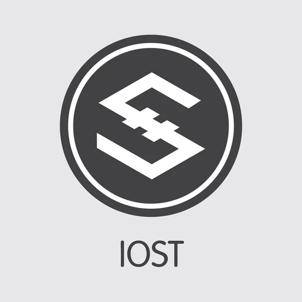 IOST - Iost. El logotipo del dinero o el emblema del mercado . — Vector de stock