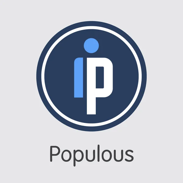 PPT - Populous. The Icon of Cryptocurrency or Market Emblem. — Stock Vector