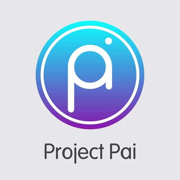 PAI - Proyecto Pai. El icono de la moneda o el emblema del mercado . — Vector de stock