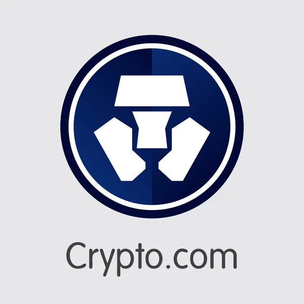 MCO - Cryptocom. Het Logo van munt of markt embleem. — Stockvector