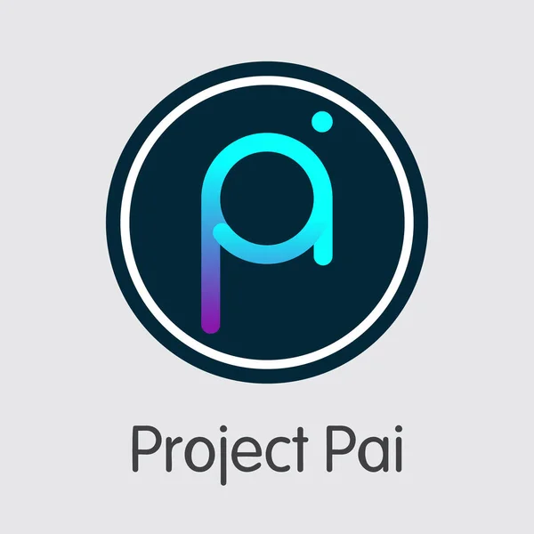PAI - Proyecto Pai. El logotipo comercial de la moneda o el emblema del mercado . — Vector de stock