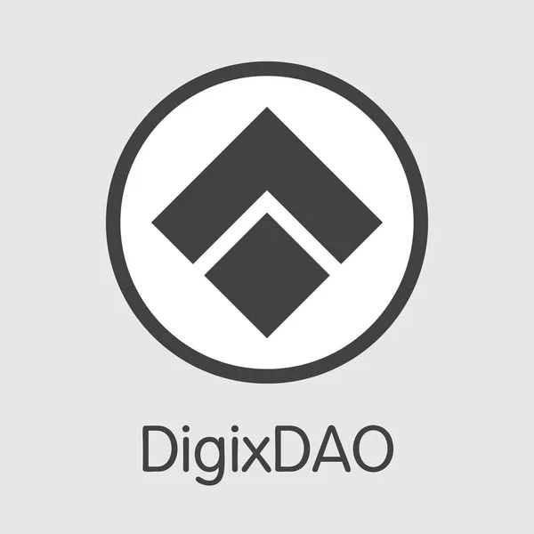 DGD - Digixdao. El logotipo del mercado del dinero o el emblema del mercado . — Vector de stock