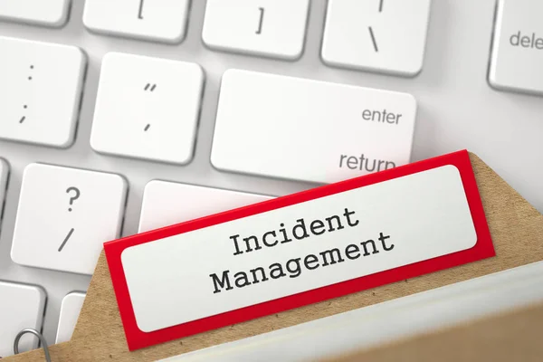 Index Card with Incident Management. 3D Rendering. — Stock Photo, Image