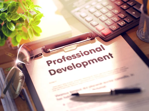 Clipboard with Professional Development Concept. 3d Render. — Stock Photo, Image