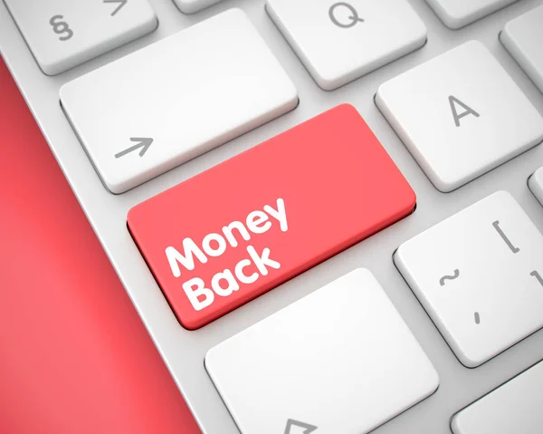 Money Back - Inscription on Red Keyboard Keypad. 3D. — Stock Photo, Image