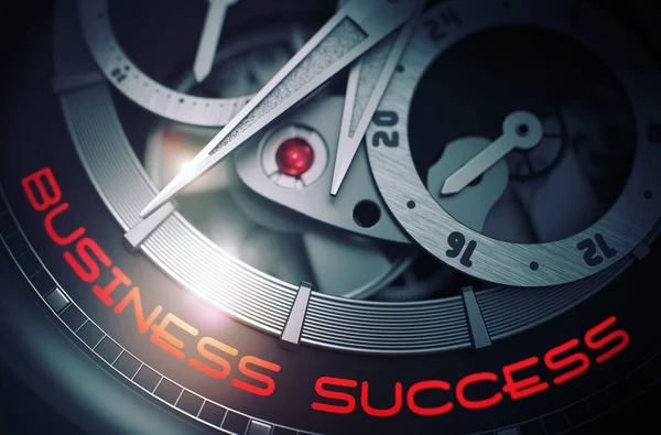 Business Success on the Elegant Pocket Watch Mechanism. 3D. — Stock Photo, Image