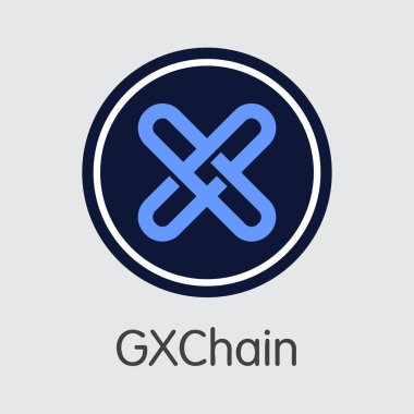 GXS - Gxchain. Para ya da Pazar amblemi logosu.