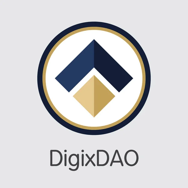 DGD - Digixdao. Logo Crypto monety lub rynku godło. — Wektor stockowy