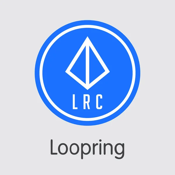 LRC - Loopring. El icono del dinero o el emblema del mercado . — Archivo Imágenes Vectoriales