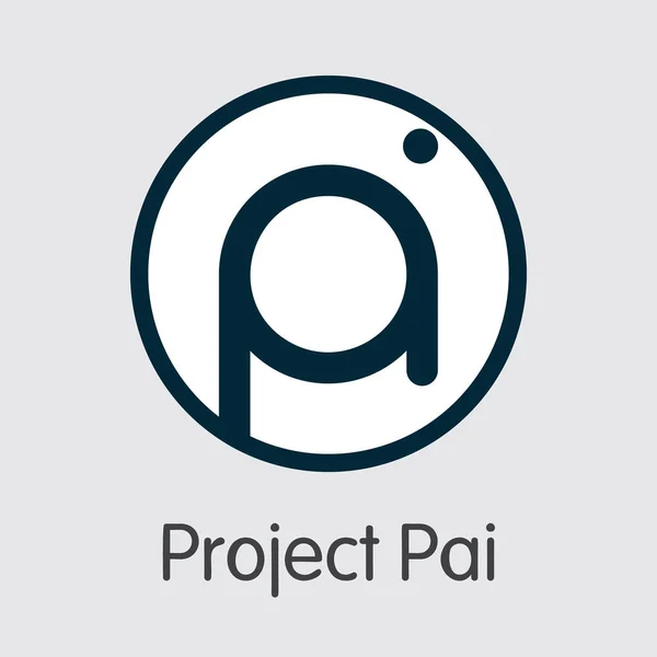 PAI - Proyecto Pai. El logotipo de la moneda o el emblema del mercado . — Vector de stock