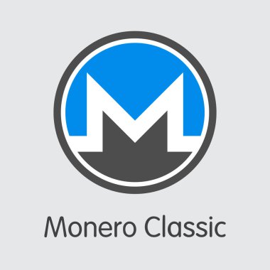 XMC - Monero klasik. Bozuk para veya Pazar amblemi simgesini.