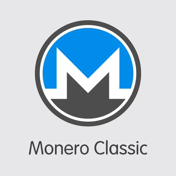 Xmc - monero classic. die Ikone der Münze oder des Marktwappens. — Stockvektor