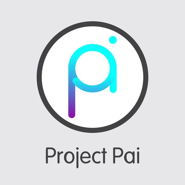 PAI - Proyecto Pai. El logotipo del dinero o el emblema del mercado . — Vector de stock