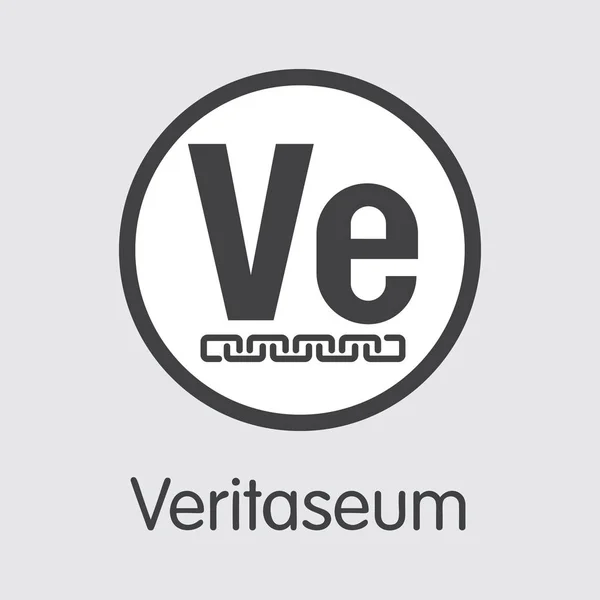 Veri-Veritaseum 돈 또는 시장 엠 블 럼 로고. — 스톡 벡터