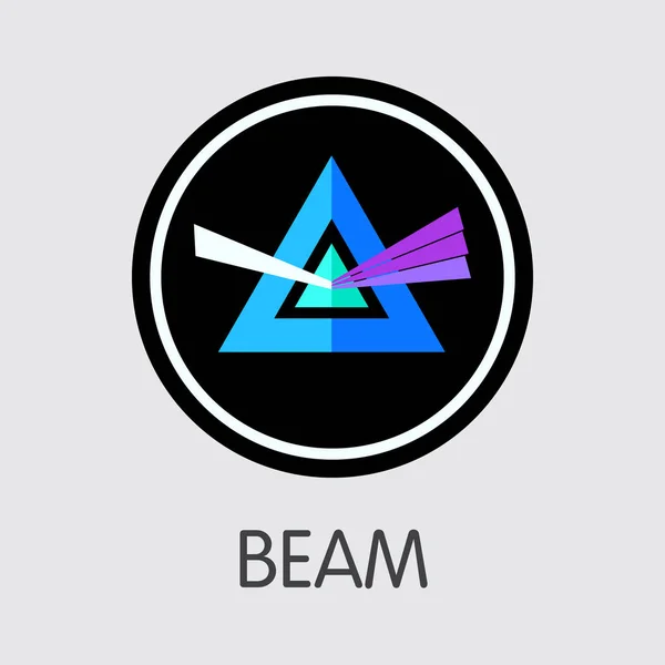 BEAM - Beam. Логотип виртуального момента или эмблемы рынка . — стоковый вектор