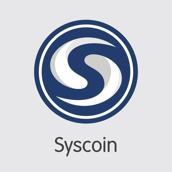 Sys - Syscoin. Het Logo van de markt van munt of markt embleem. — Stockvector