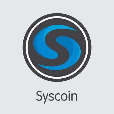 Sys - Syscoin. Bozuk para veya Pazar amblemi simgesini.